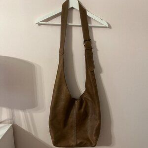 Roots leather cross body bag